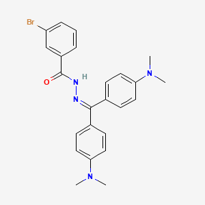 molecular formula C24H25BrN4O B5007204 N'-{bis[4-(dimethylamino)phenyl]methylene}-3-bromobenzohydrazide 