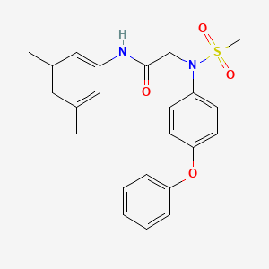 molecular formula C23H24N2O4S B5007279 N~1~-(3,5-dimethylphenyl)-N~2~-(methylsulfonyl)-N~2~-(4-phenoxyphenyl)glycinamide 