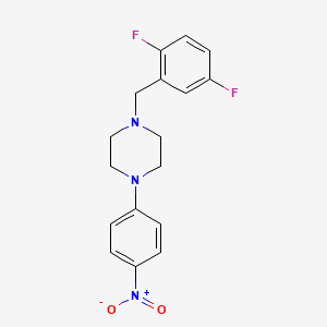 molecular formula C17H17F2N3O2 B5007352 1-[(2,5-difluorophenyl)methyl]-4-(4-nitrophenyl)piperazine 