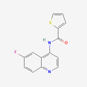 molecular formula C14H9FN2OS B5007421 N-(6-fluoroquinolin-4-yl)thiophene-2-carboxamide 