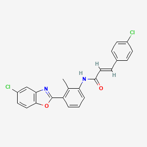 molecular formula C23H16Cl2N2O2 B5007486 (2E)-N-[3-(5-chloro-1,3-benzoxazol-2-yl)-2-methylphenyl]-3-(4-chlorophenyl)prop-2-enamide 