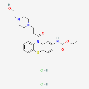 molecular formula C24H32Cl2N4O4S B5007545 ethyl (10-{3-[4-(2-hydroxyethyl)-1-piperazinyl]propanoyl}-10H-phenothiazin-2-yl)carbamate dihydrochloride 