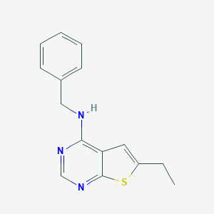 molecular formula C15H15N3S B500756 N-benzyl-6-ethylthieno[2,3-d]pyrimidin-4-amine 