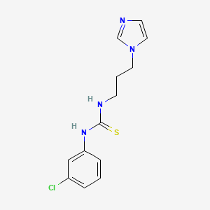 molecular formula C13H15ClN4S B5007657 N-(3-chlorophenyl)-N'-[3-(1H-imidazol-1-yl)propyl]thiourea 