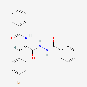 molecular formula C23H18BrN3O3 B5007665 N-[(E)-3-(2-benzoylhydrazinyl)-1-(4-bromophenyl)-3-oxoprop-1-en-2-yl]benzamide 