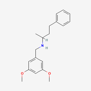 molecular formula C19H25NO2 B5007798 N-[(3,5-dimethoxyphenyl)methyl]-4-phenylbutan-2-amine 