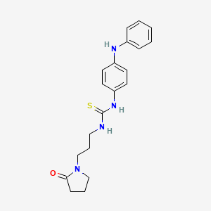 molecular formula C20H24N4OS B5007860 N-(4-anilinophenyl)-N'-[3-(2-oxo-1-pyrrolidinyl)propyl]thiourea CAS No. 774554-04-0