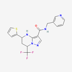 molecular formula C18H16F3N5OS B5007903 N-(3-pyridinylmethyl)-5-(2-thienyl)-7-(trifluoromethyl)-4,5,6,7-tetrahydropyrazolo[1,5-a]pyrimidine-3-carboxamide 