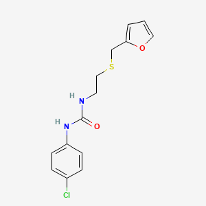 molecular formula C14H15ClN2O2S B5007909 N-(4-chlorophenyl)-N'-{2-[(2-furylmethyl)thio]ethyl}urea 