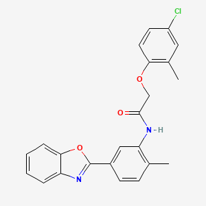 molecular formula C23H19ClN2O3 B5007949 N-[5-(1,3-benzoxazol-2-yl)-2-methylphenyl]-2-(4-chloro-2-methylphenoxy)acetamide 