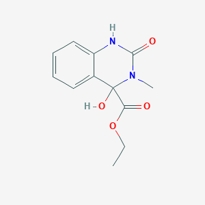 molecular formula C12H14N2O4 B5008219 ethyl 4-hydroxy-3-methyl-2-oxo-1H-quinazoline-4-carboxylate 