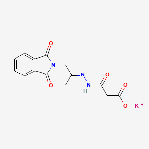 molecular formula C14H12KN3O5 B5008298 potassium;3-[(2E)-2-[1-(1,3-dioxoisoindol-2-yl)propan-2-ylidene]hydrazinyl]-3-oxopropanoate 