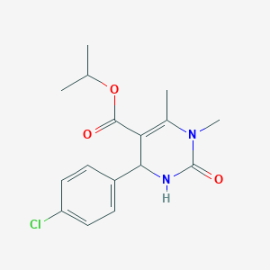 molecular formula C16H19ClN2O3 B5008347 Propan-2-yl 4-(4-chlorophenyl)-1,6-dimethyl-2-oxo-1,2,3,4-tetrahydropyrimidine-5-carboxylate 