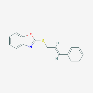 molecular formula C16H13NOS B500837 2-(3-Phenylallylthio)benzoxazole 
