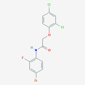 molecular formula C14H9BrCl2FNO2 B5008483 N-(4-bromo-2-fluorophenyl)-2-(2,4-dichlorophenoxy)acetamide 