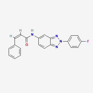 molecular formula C21H15FN4O B5008490 N-[2-(4-fluorophenyl)-2H-1,2,3-benzotriazol-5-yl]-3-phenylacrylamide 