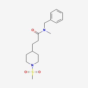 molecular formula C17H26N2O3S B5008560 N-benzyl-N-methyl-3-[1-(methylsulfonyl)-4-piperidinyl]propanamide 