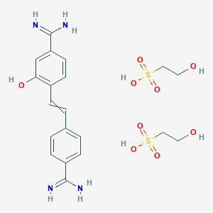 molecular formula C₂₀H₂₈N₄O₉S₂ B050086 Hydroxystilbamidine Isethionate CAS No. 533-22-2