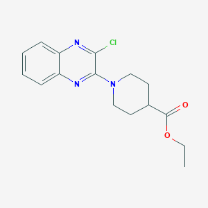 molecular formula C16H18ClN3O2 B500868 Ethyl 1-(3-chloroquinoxalin-2-yl)piperidine-4-carboxylate CAS No. 353257-85-9