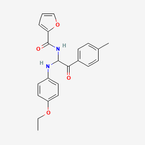 molecular formula C22H22N2O4 B5008705 N-[1-[(4-ethoxyphenyl)amino]-2-(4-methylphenyl)-2-oxoethyl]-2-furamide 