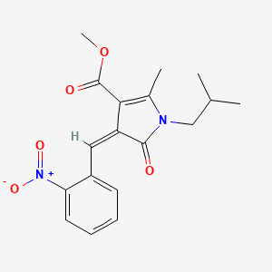 molecular formula C18H20N2O5 B5008748 methyl (4Z)-2-methyl-1-(2-methylpropyl)-4-(2-nitrobenzylidene)-5-oxo-4,5-dihydro-1H-pyrrole-3-carboxylate 