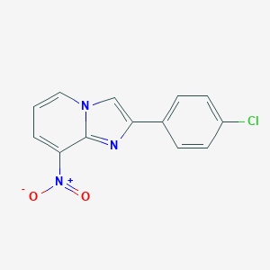 molecular formula C13H8ClN3O2 B500875 2-(4-Chlorophenyl)-8-nitroimidazo[1,2-a]pyridine 