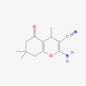 B5008763 2-amino-4,7,7-trimethyl-5-oxo-5,6,7,8-tetrahydro-4H-chromene-3-carbonitrile CAS No. 221218-34-4