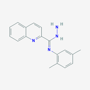 molecular formula C18H18N4 B5008788 N-amino-N'-(2,5-dimethylphenyl)quinoline-2-carboximidamide 