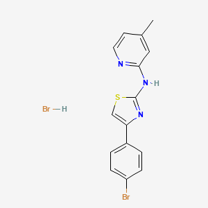 molecular formula C15H13Br2N3S B5008883 N-[4-(4-bromophenyl)-1,3-thiazol-2-yl]-4-methyl-2-pyridinamine hydrobromide 