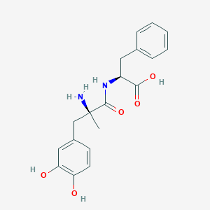 molecular formula C19H22N2O5 B050089 Methyldopa-phenylalanine CAS No. 119933-71-0