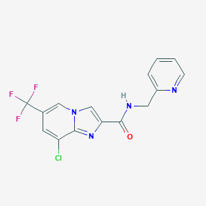 8-chloro-N-(2-pyridinylmethyl)-6-(trifluoromethyl)imidazo[1,2-a]pyridine-2-carboxamide