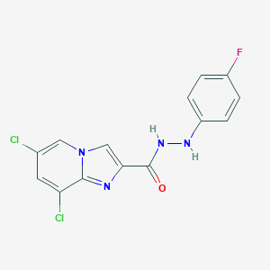 6,8-dichloro-N'-(4-fluorophenyl)imidazo[1,2-a]pyridine-2-carbohydrazide