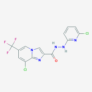 8-chloro-N'-(6-chloro-2-pyridinyl)-6-(trifluoromethyl)imidazo[1,2-a]pyridine-2-carbohydrazide