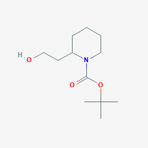 molecular formula C12H23NO3 B050091 Tert-butyl 2-(2-hydroxyethyl)piperidine-1-carboxylate CAS No. 118811-03-3