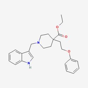 molecular formula C25H30N2O3 B5009336 ethyl 1-(1H-indol-3-ylmethyl)-4-(2-phenoxyethyl)-4-piperidinecarboxylate 