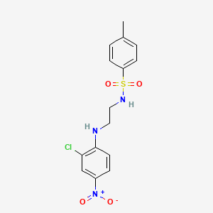 molecular formula C15H16ClN3O4S B5009389 N-{2-[(2-chloro-4-nitrophenyl)amino]ethyl}-4-methylbenzenesulfonamide 