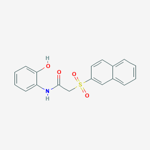 molecular formula C18H15NO4S B5009392 N-(2-hydroxyphenyl)-2-(naphthalen-2-ylsulfonyl)acetamide 
