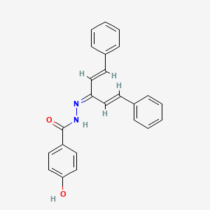 molecular formula C24H20N2O2 B5009415 N-[[(1E,4E)-1,5-diphenylpenta-1,4-dien-3-ylidene]amino]-4-hydroxybenzamide 