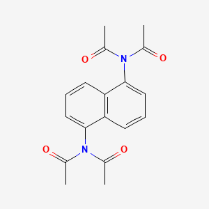 molecular formula C18H18N2O4 B5009422 N,N'-1,5-naphthalenediylbis(N-acetylacetamide) 
