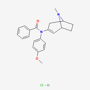 molecular formula C22H25ClN2O2 B5009445 N-(4-methoxyphenyl)-N-(8-methyl-8-azabicyclo[3.2.1]oct-2-en-3-yl)benzamide;hydrochloride 