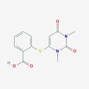 2-[(1,3-Dimethyl-2,6-dioxo-1,2,3,6-tetrahydro-4-pyrimidinyl)sulfanyl]benzoic acid