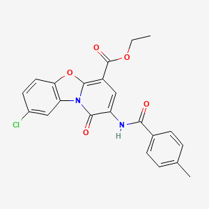 molecular formula C22H17ClN2O5 B5009554 ethyl 8-chloro-2-[(4-methylbenzoyl)amino]-1-oxo-1H-pyrido[2,1-b][1,3]benzoxazole-4-carboxylate 