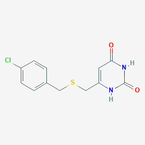 6-{[(4-chlorobenzyl)sulfanyl]methyl}-2,4(1H,3H)-pyrimidinedione