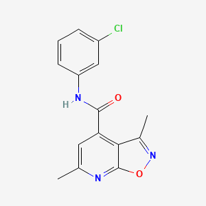 molecular formula C15H12ClN3O2 B5009576 N-(3-chlorophenyl)-3,6-dimethyl[1,2]oxazolo[5,4-b]pyridine-4-carboxamide 