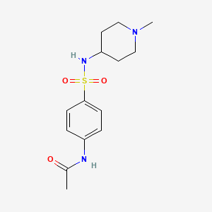 molecular formula C14H21N3O3S B5009682 N-(4-{[(1-methyl-4-piperidinyl)amino]sulfonyl}phenyl)acetamide 