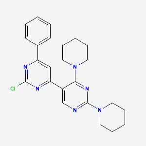 molecular formula C24H27ClN6 B5009683 2-Chloro-4-[2,4-di(piperidin-1-yl)pyrimidin-5-yl]-6-phenylpyrimidine 