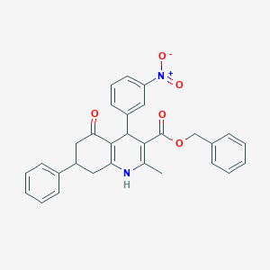 molecular formula C30H26N2O5 B5009737 Benzyl 2-methyl-4-(3-nitrophenyl)-5-oxo-7-phenyl-1,4,5,6,7,8-hexahydroquinoline-3-carboxylate 