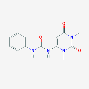 molecular formula C13H14N4O3 B500980 N-(1,3-dimethyl-2,6-dioxo-1,2,3,6-tetrahydro-4-pyrimidinyl)-N'-phenylurea 