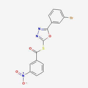 molecular formula C15H8BrN3O4S B5009847 S-[5-(3-bromophenyl)-1,3,4-oxadiazol-2-yl] 3-nitrobenzenecarbothioate 