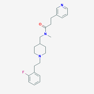 molecular formula C23H30FN3O B5009875 N-({1-[2-(2-fluorophenyl)ethyl]-4-piperidinyl}methyl)-N-methyl-3-(3-pyridinyl)propanamide 